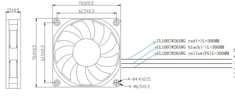 70X70X15MM-24VDC-0.30A