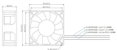 92X92X38MM-12VDC-1.20A