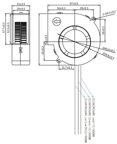 97X97X33MM-24VDC-0.25A