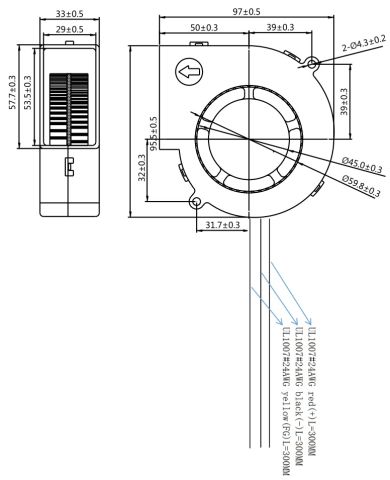 97X97X33MM-24VDC-0.25A