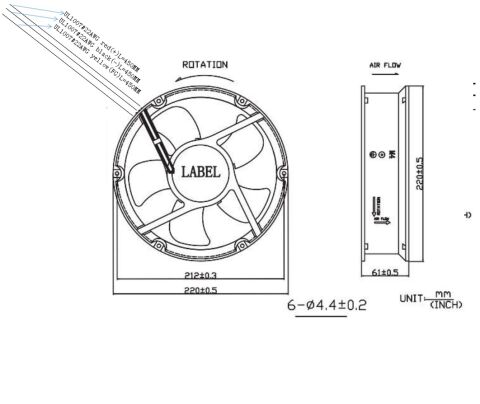 220X220X60MM-48VDC-0.50A