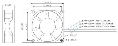 70X70X25MM-24VDC-0.25A