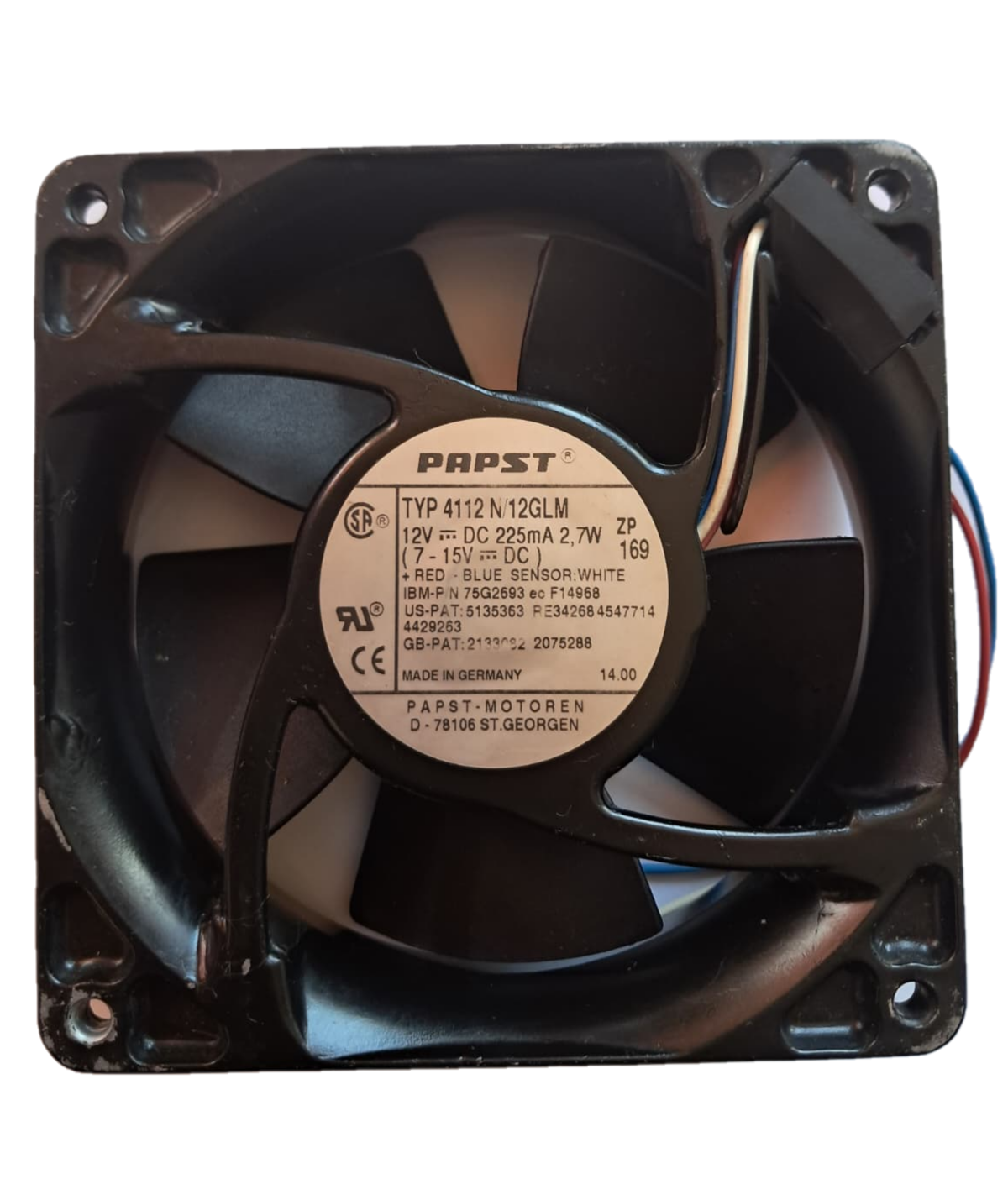 PAPST 4112N/12GLM 12VDC FAN