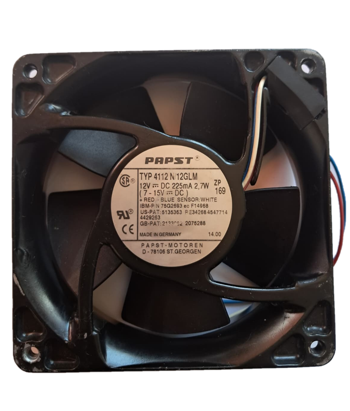 PAPST 4112N/12GLM 12VDC FAN