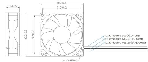 80X80X25MM-24VDC-0.25A