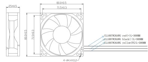 80X80X25MM-24VDC-0.25A