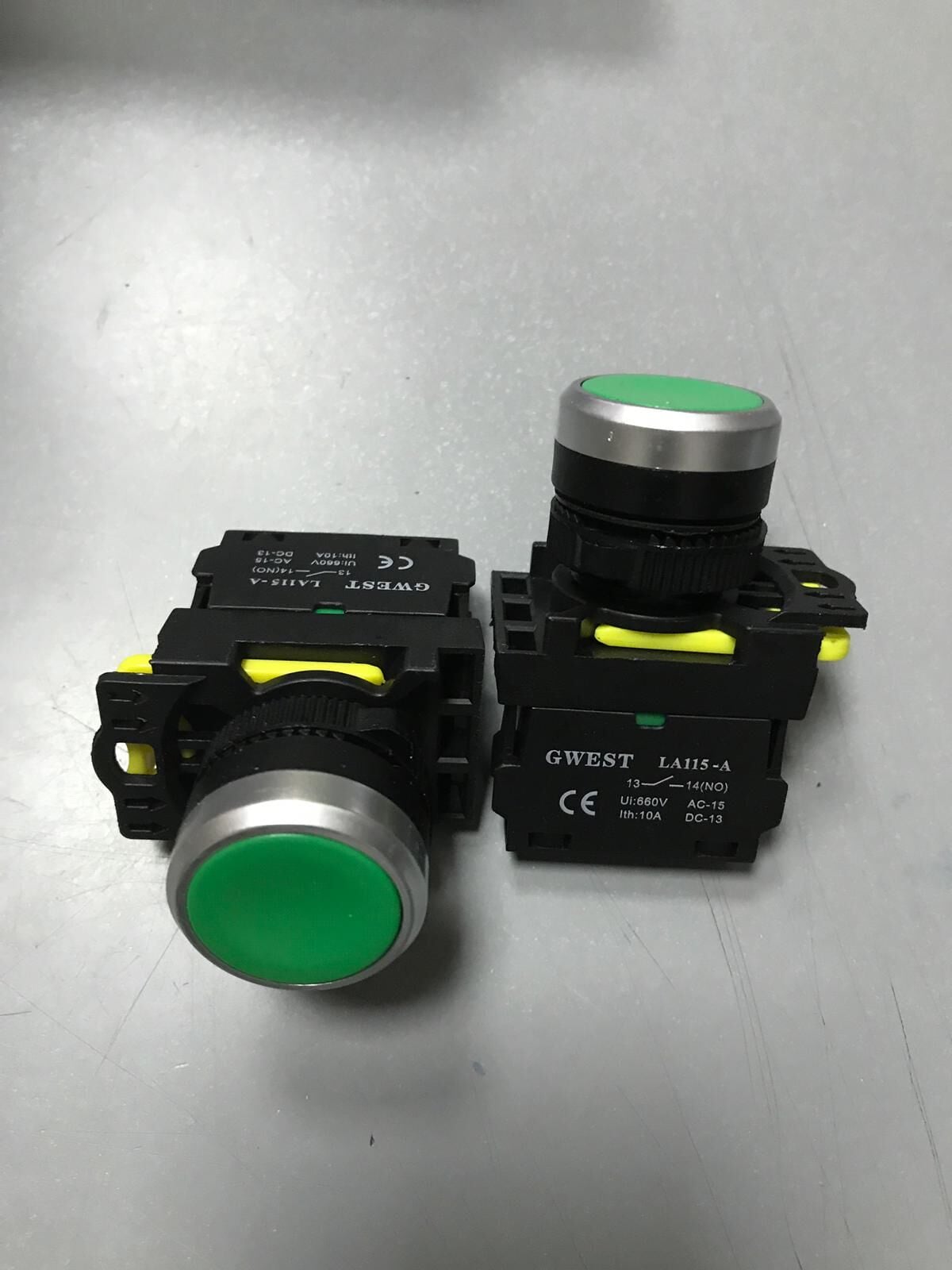 GWEST LA115-A Yeşil Yaylı 22mm Start Buton