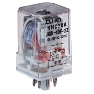 HHC70B-2C-24VAC Röle MK2P 10A LED’li Resetli Röle