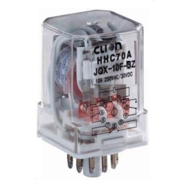 24VAC Röle 3 Kontak 10A | HHC70-3C JQX10F LED’li Resetli Röle