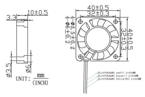 LÜFTER LTD4010H2S-40X40X10MM 24VDC
