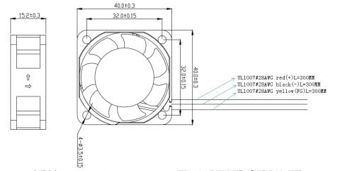 LÜFTER LTD4015H2S-40X40X15MM 24VDC