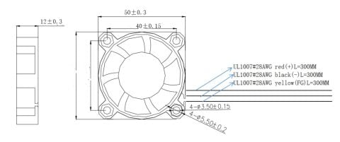 LÜFTER LTD5010H1S-50X50X10MM 12VDC