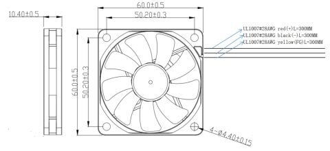 60X60X10MM-24VDC-0.10A