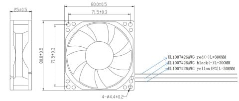 80X80X25MM-24VDC-0.25A