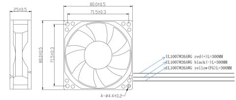 80X80X25MM-24VDC-0.35A