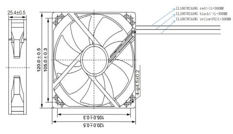 120X120X25MM-24VDC-0.45A