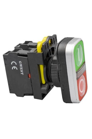 A5-11RD-24 22mm Işıklı İkiz Buton 24VDC 1NO+1NC