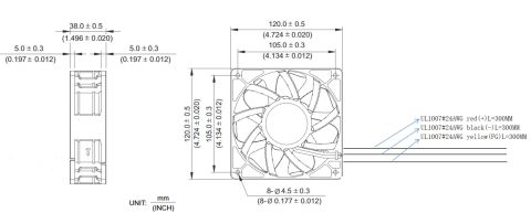 120X120X38MM-24VDC-0.40A