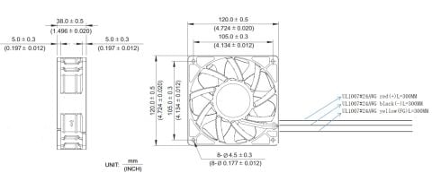 120X120X38MM-24VDC-0.40A