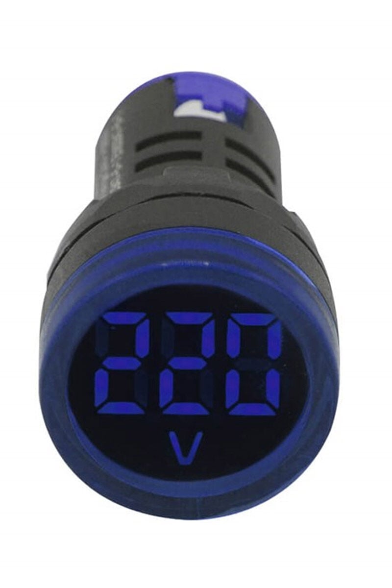 AD116-22MM Mavi LED Voltmetre 24-550V