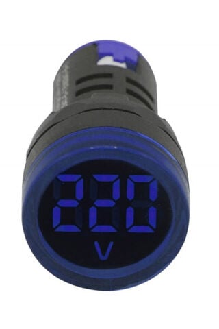AD116-22MM Mavi LED Voltmetre 24-550V