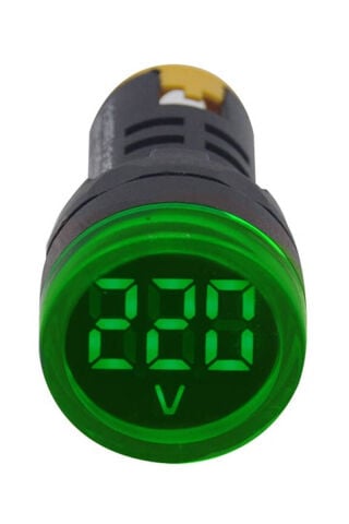 AD116-22MM Yeşil LED Voltmetre 24-550V