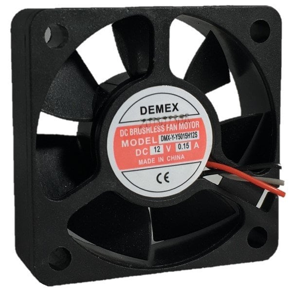 DEMEX 50X50X15MM 12V DC 0,15A KARE FAN