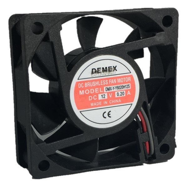 DEMEX 60X60X20MM 12V DC 0,20A KARE FAN