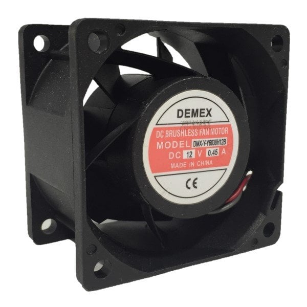 DEMEX 60X60X38MM 12V DC 0,45A KARE FAN