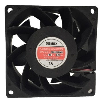 DEMEX 80X80X38MM 48V DC 0,25A  KARE FAN