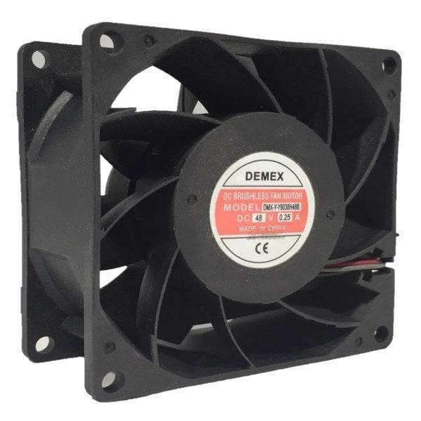 DEMEX 80X80X38MM 48V DC 0,25A  KARE FAN