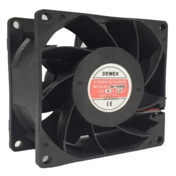 DEMEX 80X80X38MM 48V DC 0,25A  KARE FAN