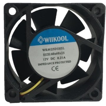 60X60X25MM 12V DC 0,21A KARE FAN