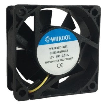 60X60X25MM 12V DC 0,21A KARE FAN