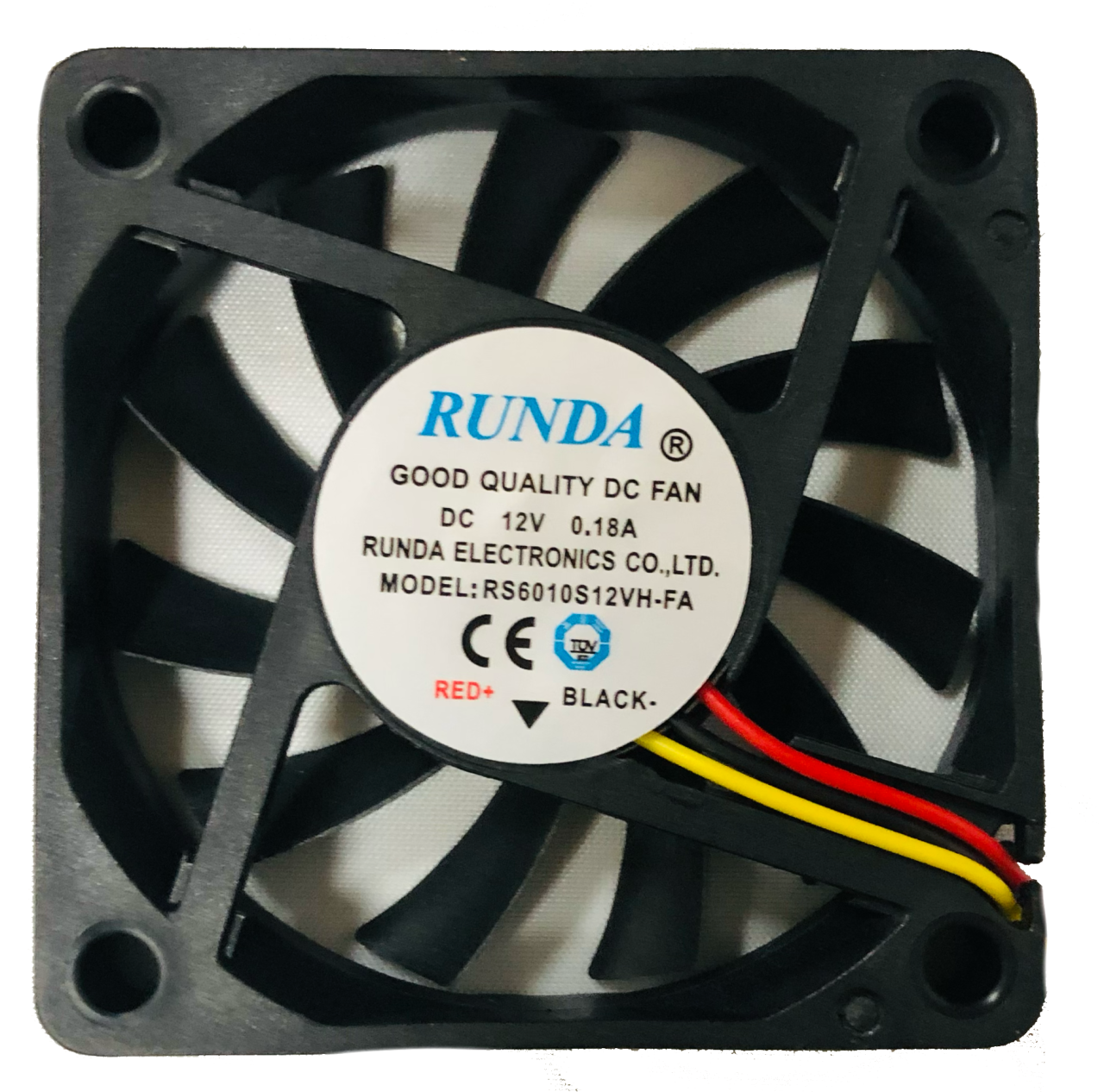 RUNDA 60X60X10MM 12V 0.18A 4000RPM KARE FAN